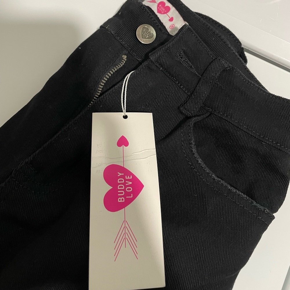 BuddyLove black skinny jeans with frayed hem